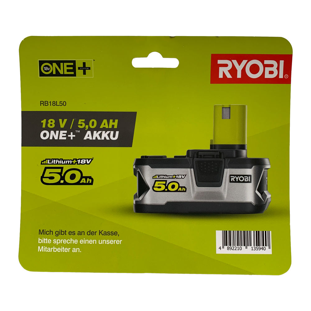 Аккумулятор RYOBI RB18L50 система ONE +