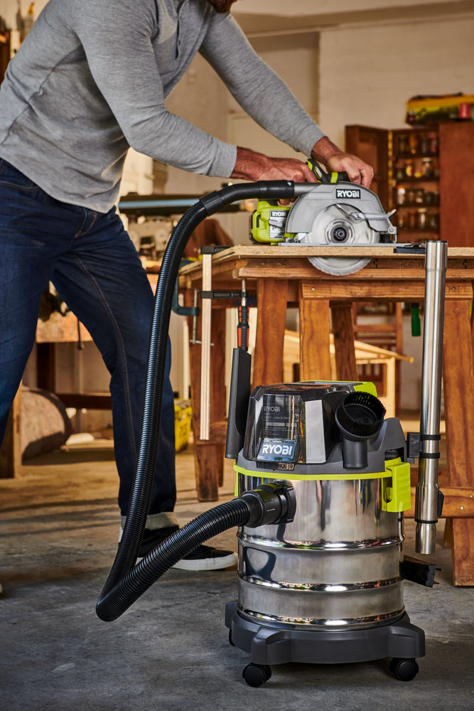 Пылесос строительный RYOBI R18WDV-0 (без батареи) система ONE +