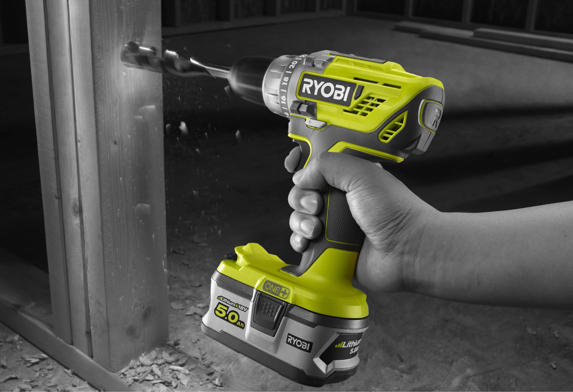 Дрель-шуруповерт RYOBI R18DD3-0 (без батареи) система ONE +