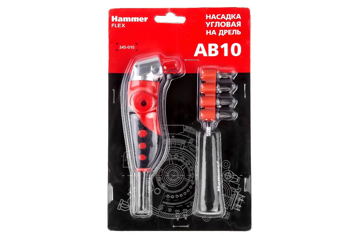 Насадка угловая на дрель Hammer Flex AB10