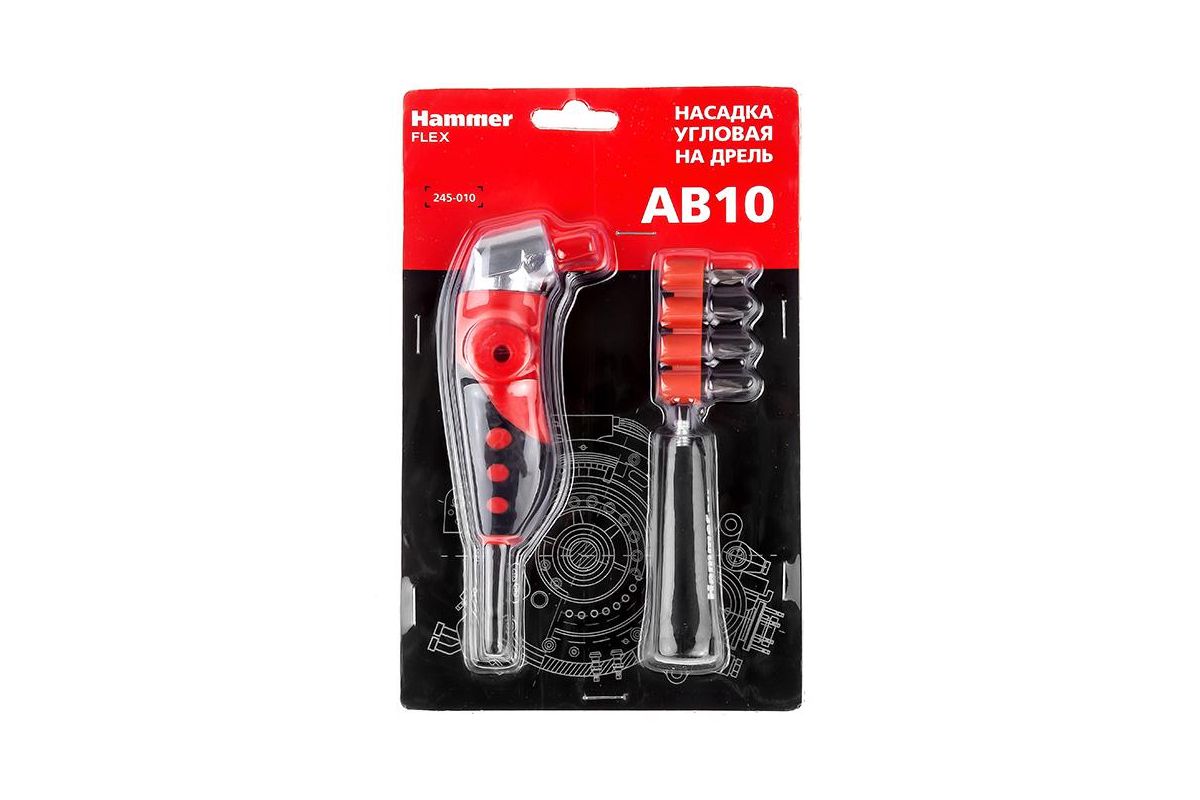 Насадка угловая на дрель Hammer Flex AB10