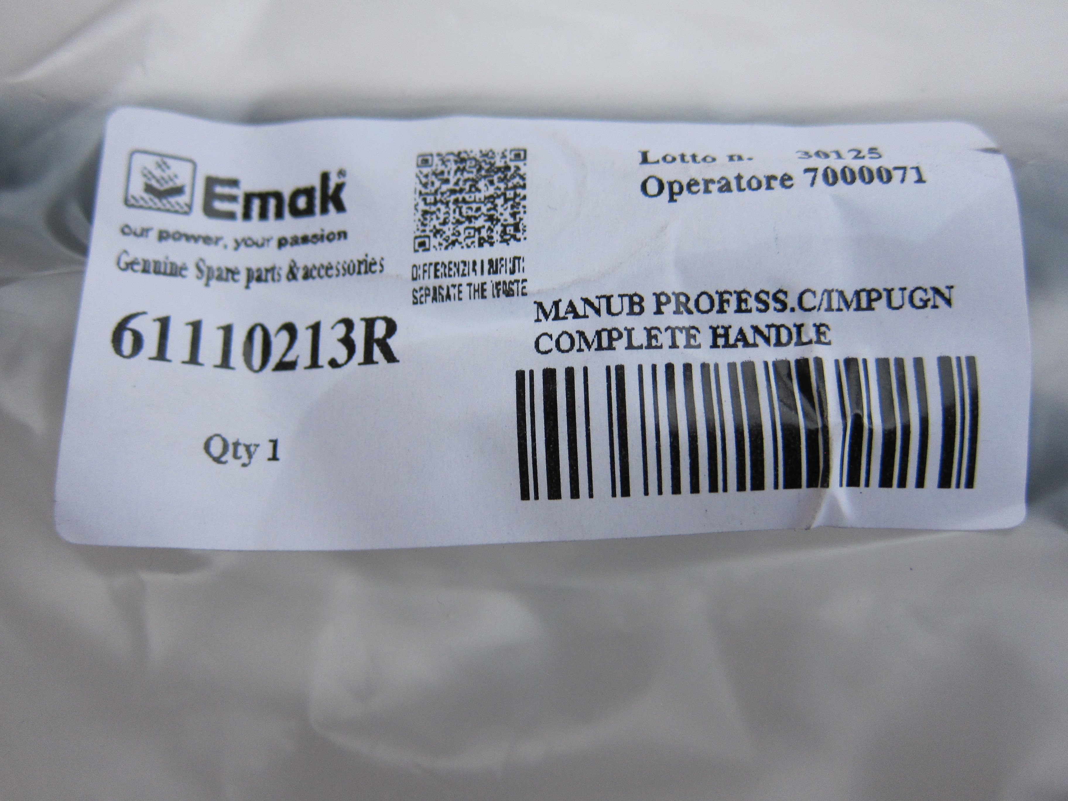 Комплект с ручкой (COMPLETE HANDLE) 61110213R