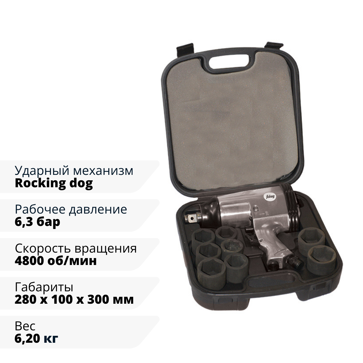 Пневмогайковерт FUBAG IWS680 3/4 " + набор