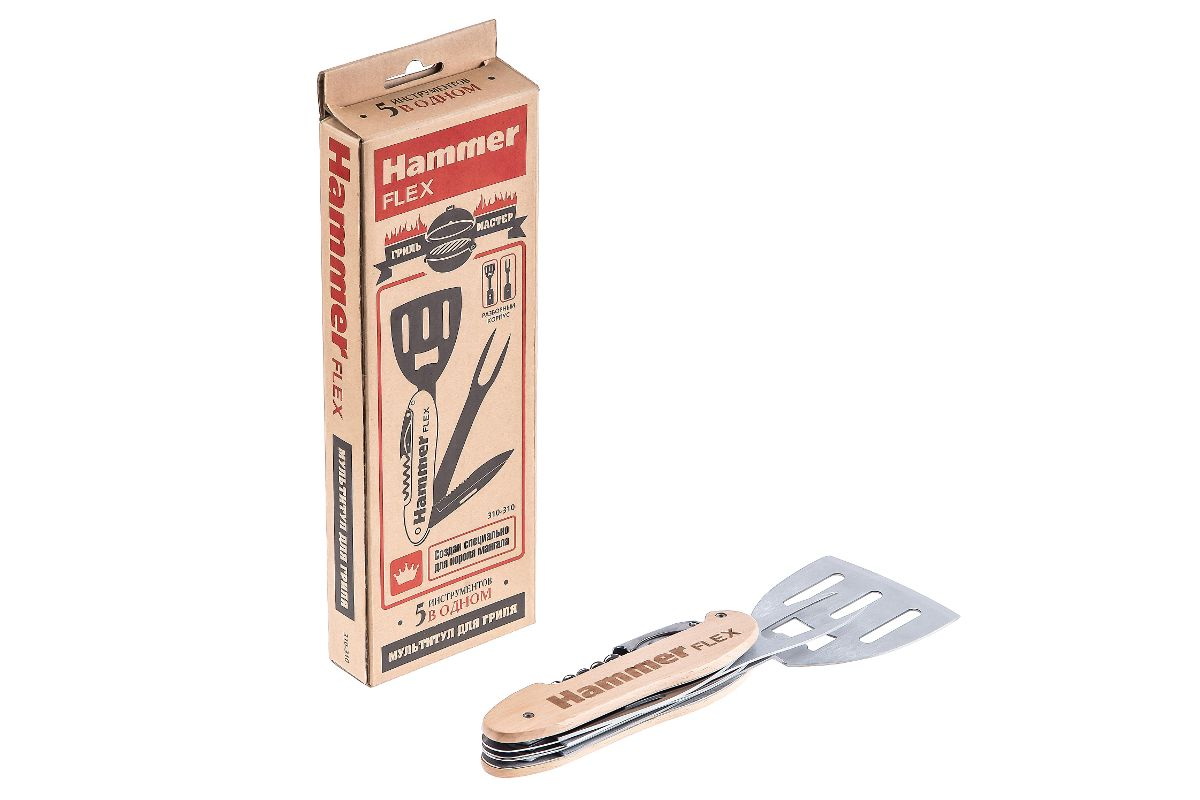 Мультитул для гриля 5 приборов Hammer Flex 310-310