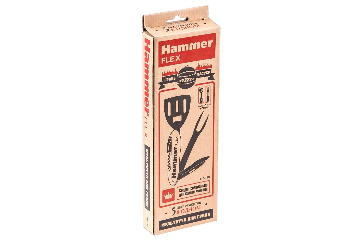 Мультитул для гриля 5 приборов Hammer Flex 310-310