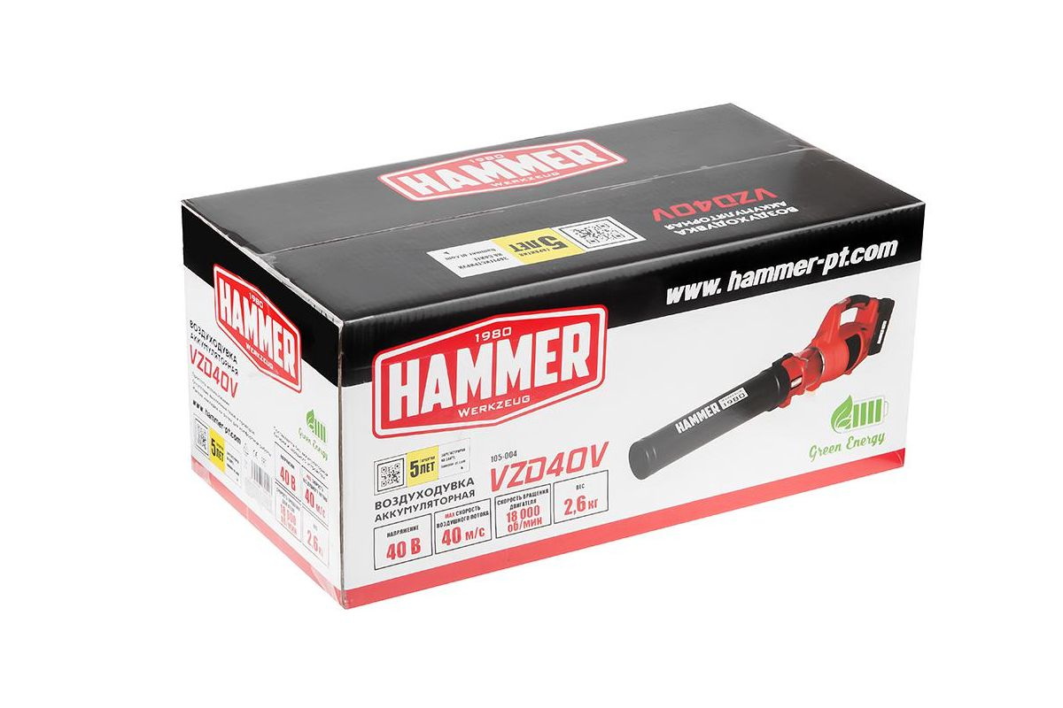 Воздуходувка аккумуляторная Hammer VZD40V