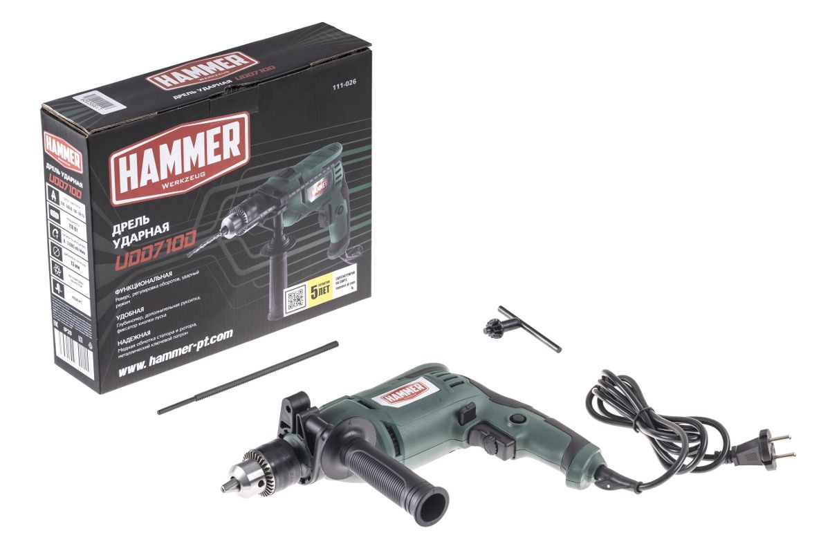 Дрель ударная Hammer UDD710D
