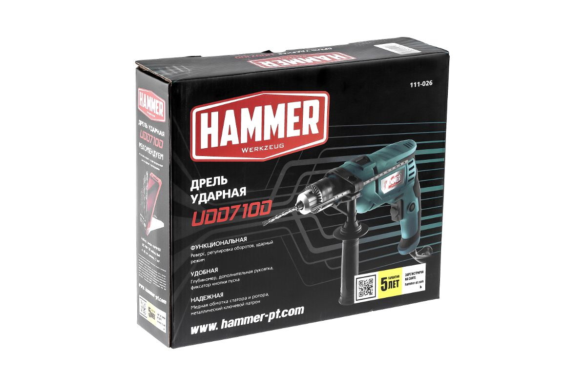 Дрель ударная Hammer UDD710D