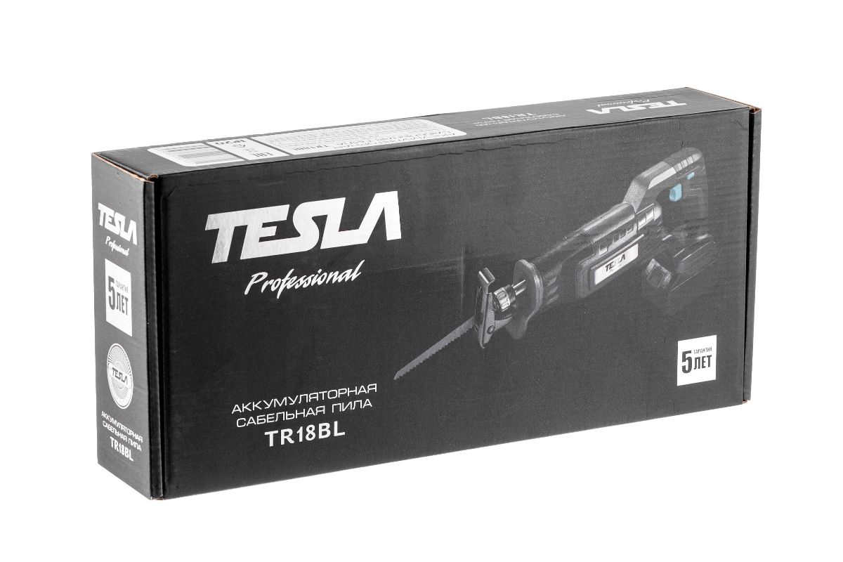Пила сабельная аккумуляторная TESLA TR18BL