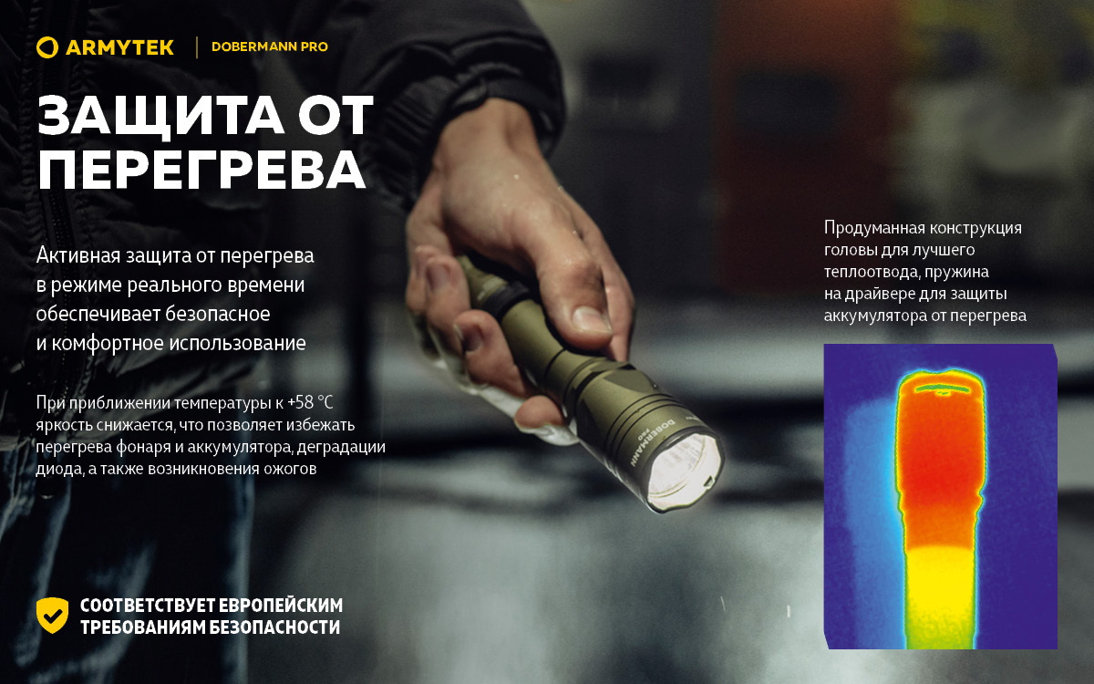 Фонарь Armytek Dobermann Pro Magnet USB Olive Теплый