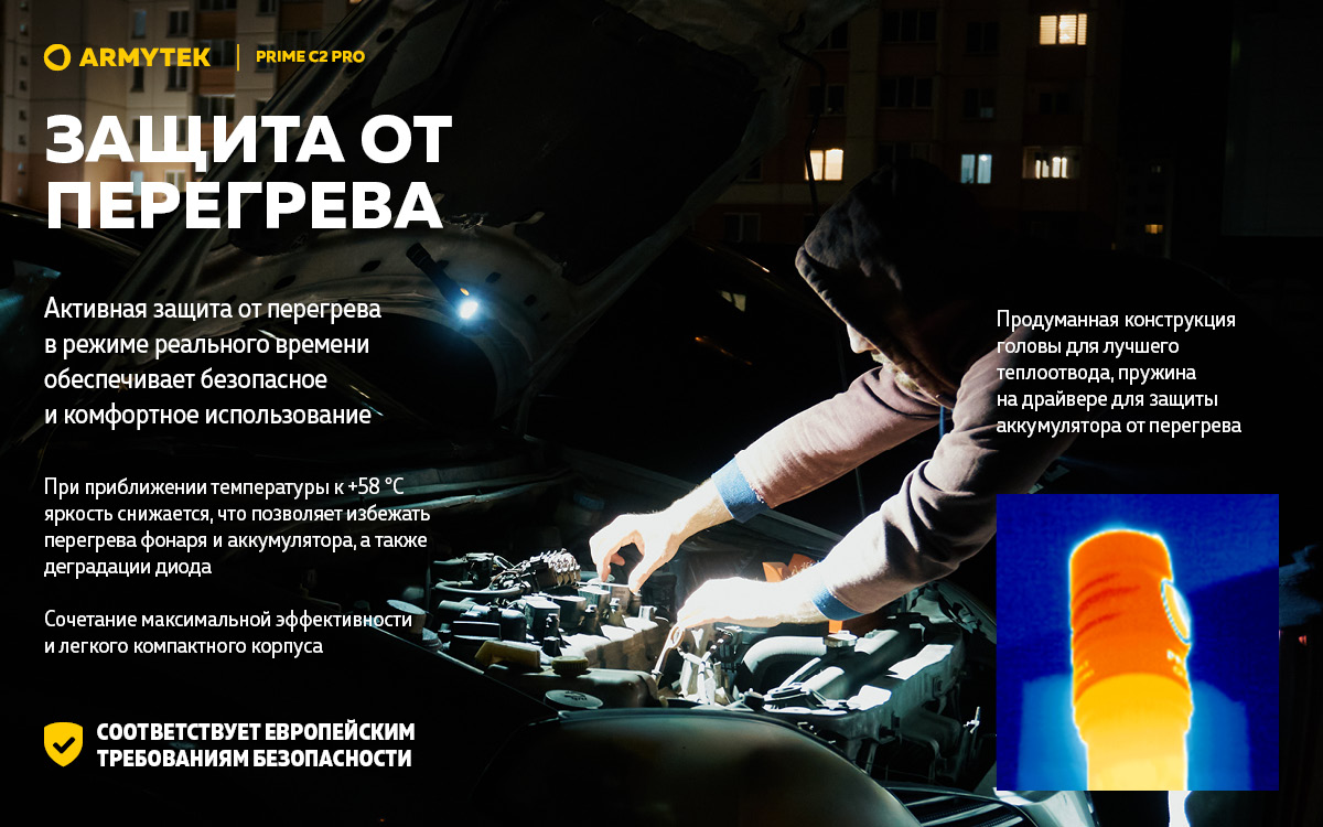 Фонарь Armytek Prime C2 Pro Magnet USB Теплый
