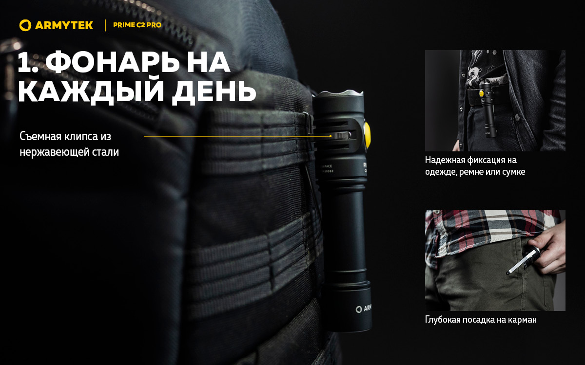 Фонарь Armytek Prime C2 Pro Magnet USB Теплый