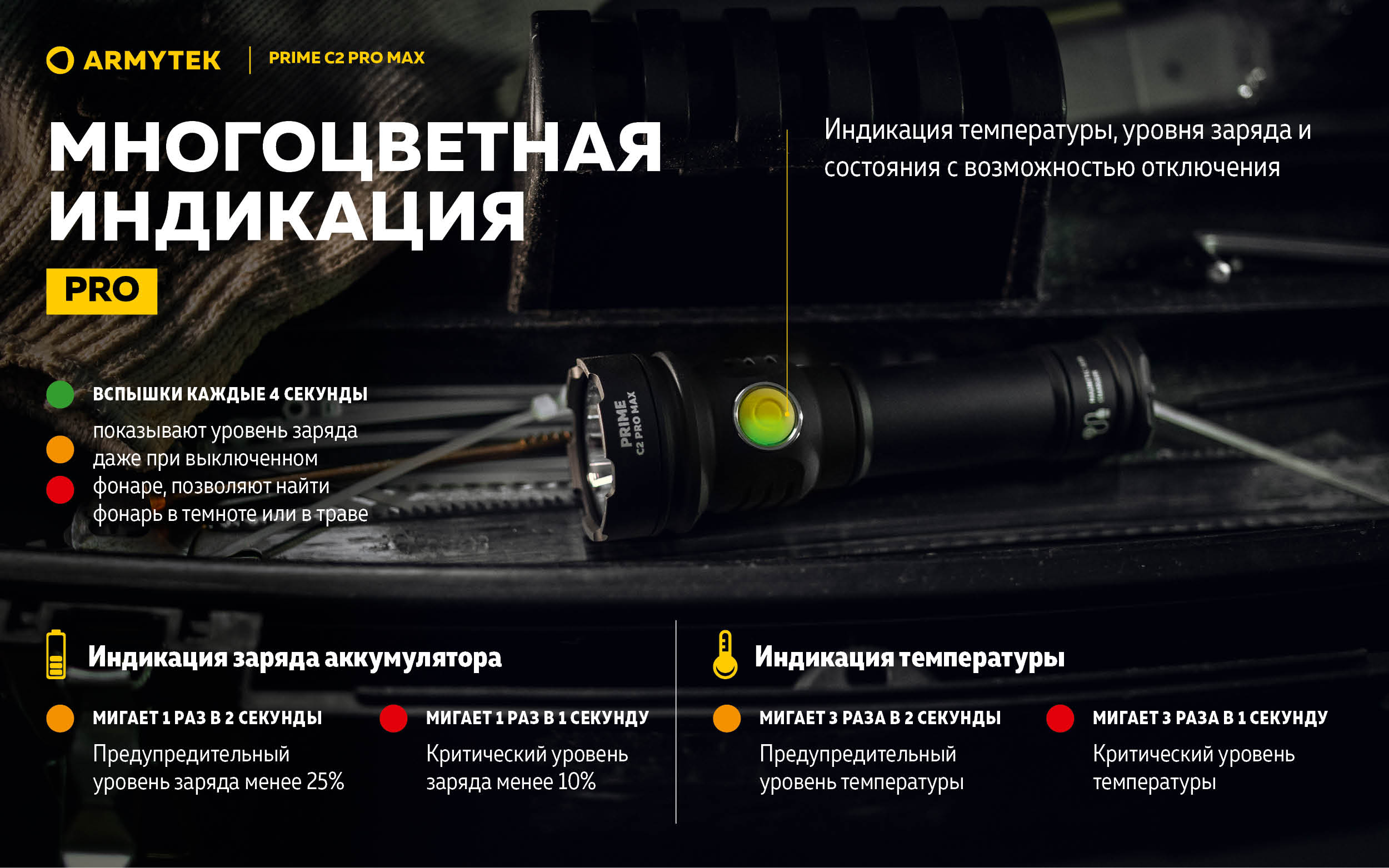 Фонарь Armytek Prime C2 Pro MAX Теплый
