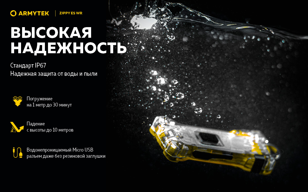 Фонарь Armytek Zippy WR Extended Set Серый
