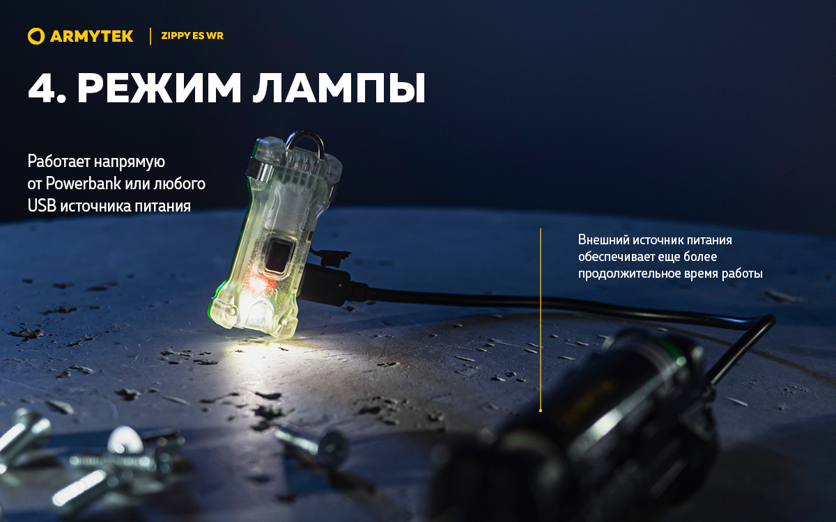 Фонарь Armytek Zippy WR Extended Set Серый