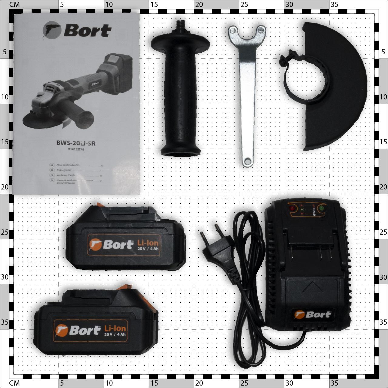 Углошлифмашина аккумуляторная Bort BWS-20Li-SR