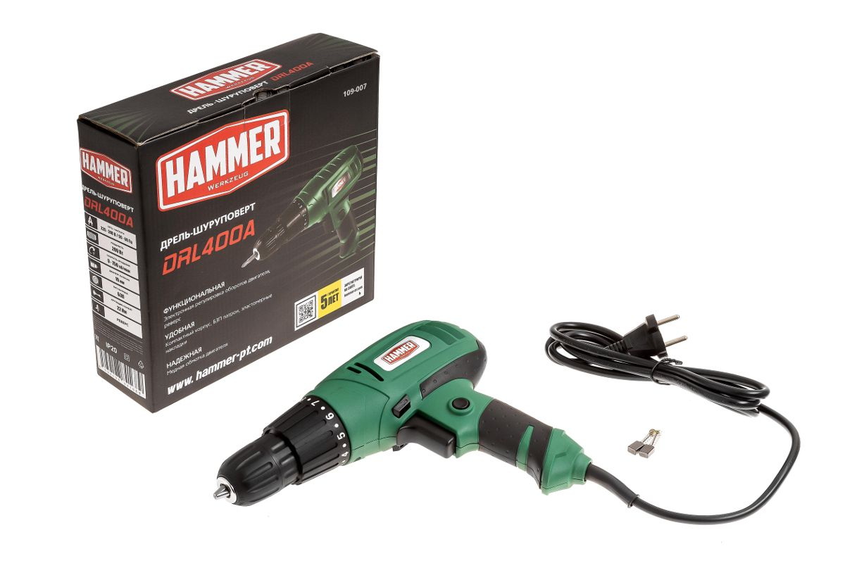 Шуруповерт сетевой Hammer DRL400A