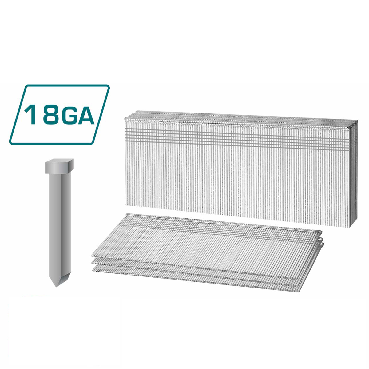 Гвозди Ga18 1,25х1,0х35 мм (6000 шт) TOTAL TAC918356