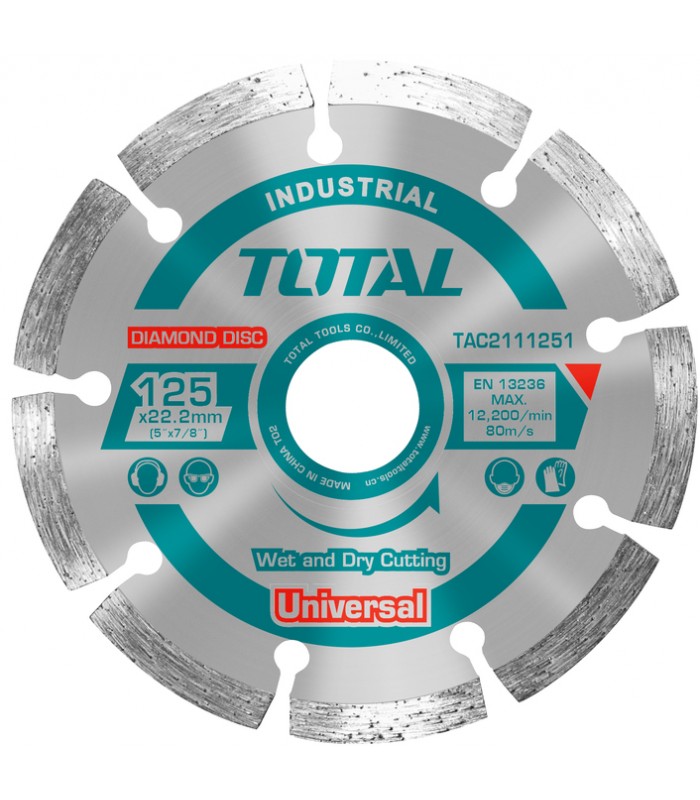 Диск алмазный 125x10x22,2 мм TOTAL TAC2111251