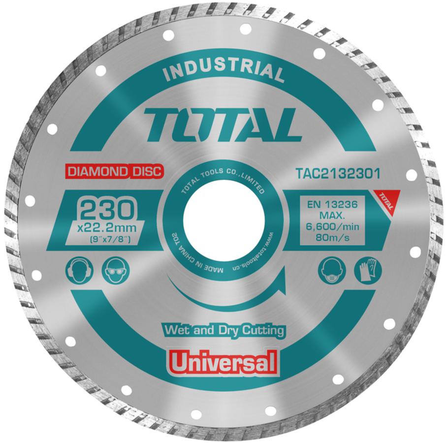 Диск алмазный 230x10x22,2 мм TOTAL TAC2132301