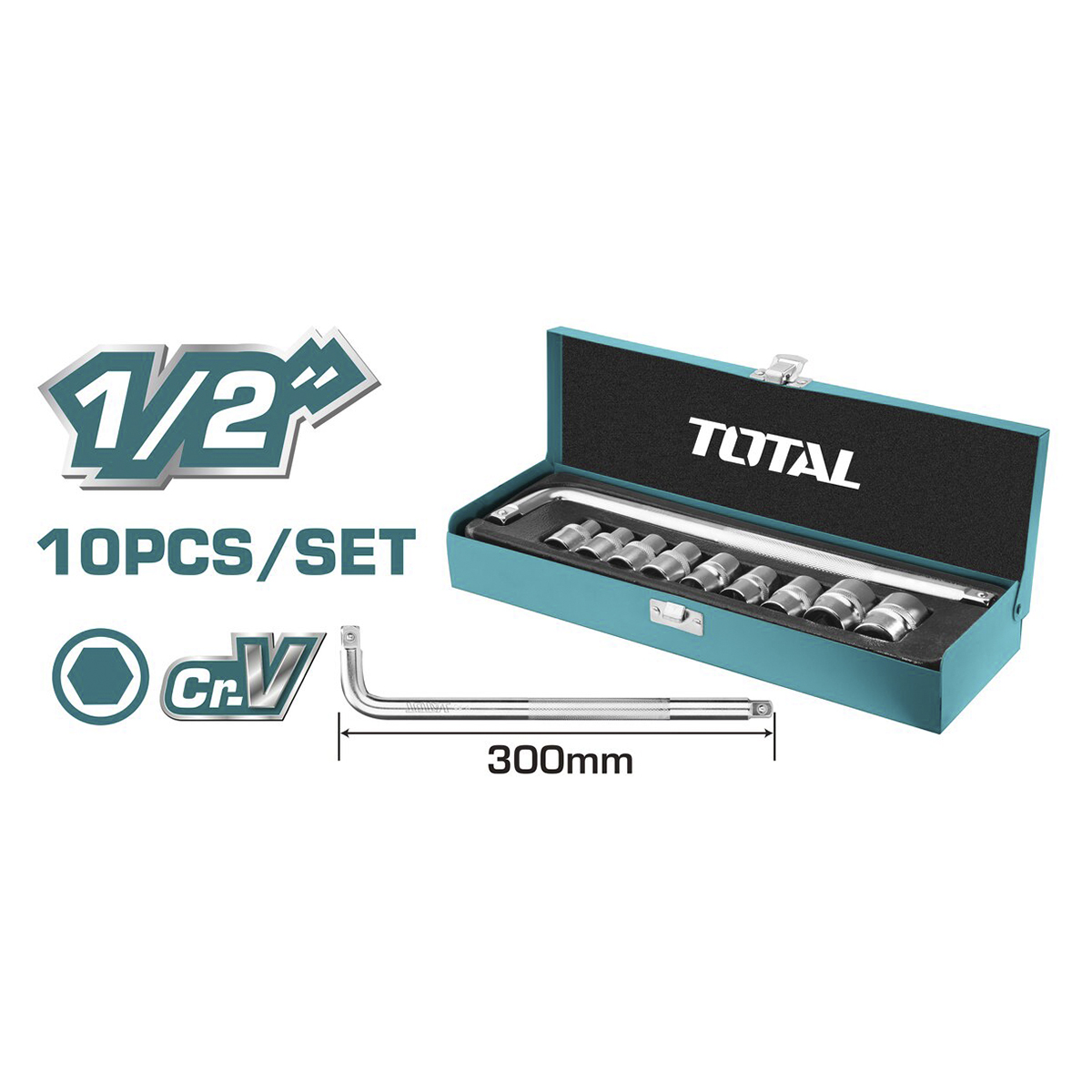 Набор головок 1/2 " TOTAL THTL121101 (10шт)
