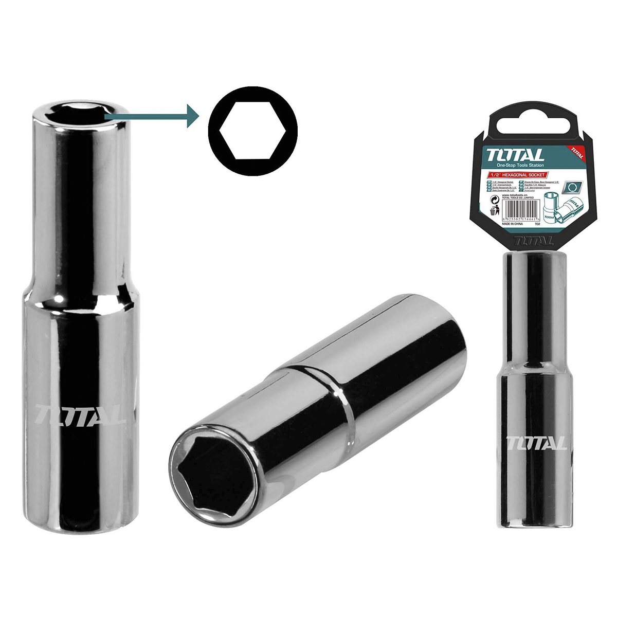 Торцевая головка удлиненная 1/2 " 18 мм TOTAL THTST12183L