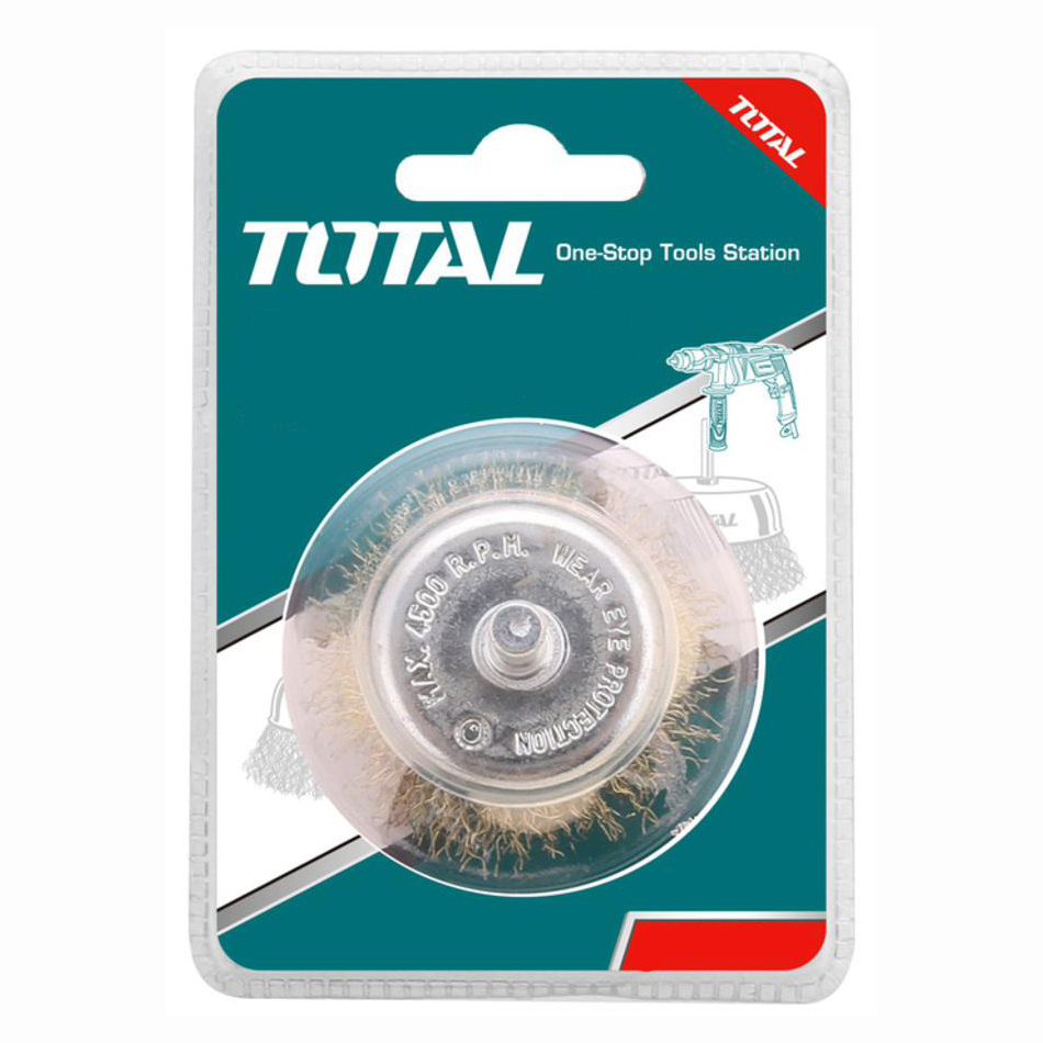 Щетка проволочная дисковая 75 мм TOTAL TAC34031