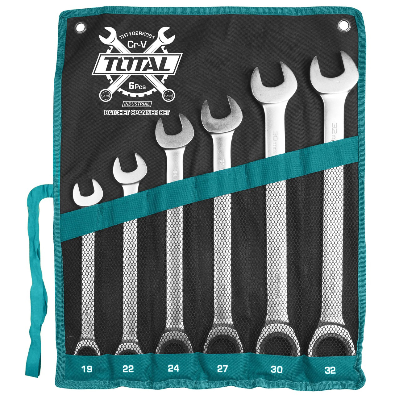 Набор ключей комбинированных с трещоткой TOTAL THT102RK061 (6 шт)