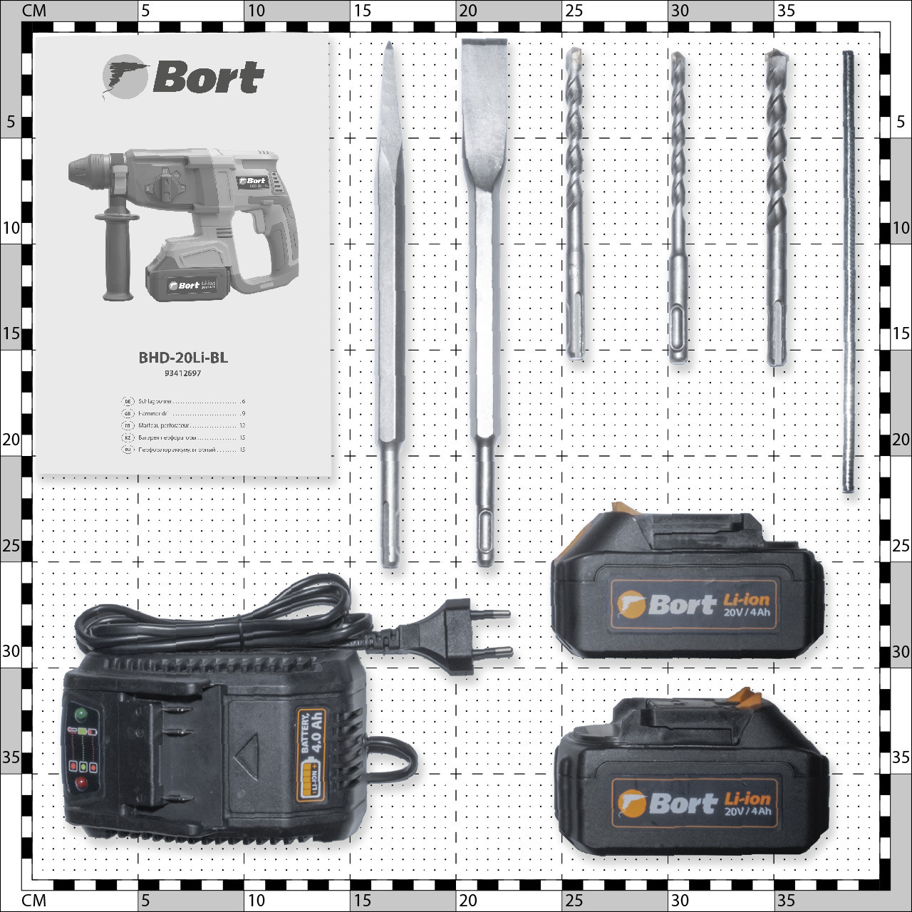 Перфоратор аккумуляторный Bort BHD-20Li-BL
