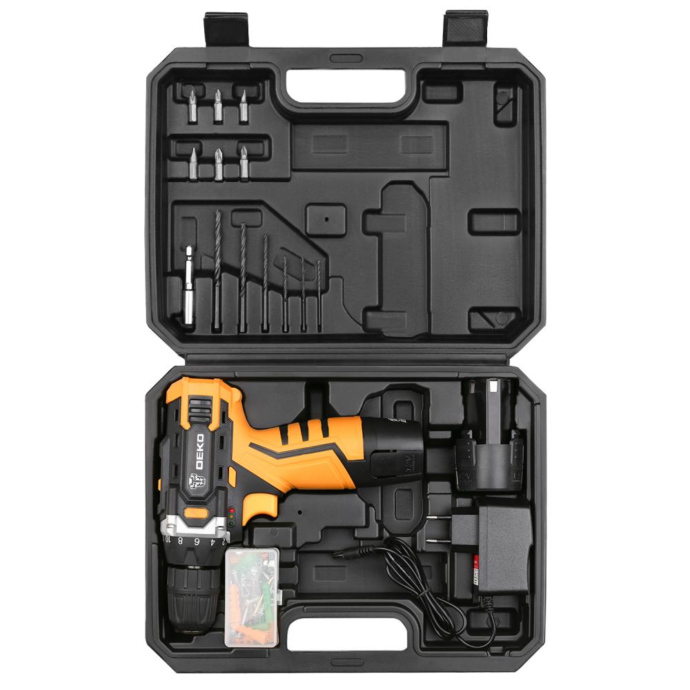 Дрель-шуруповерт аккумуляторная DEKO DKCD12FU-Li SET 63