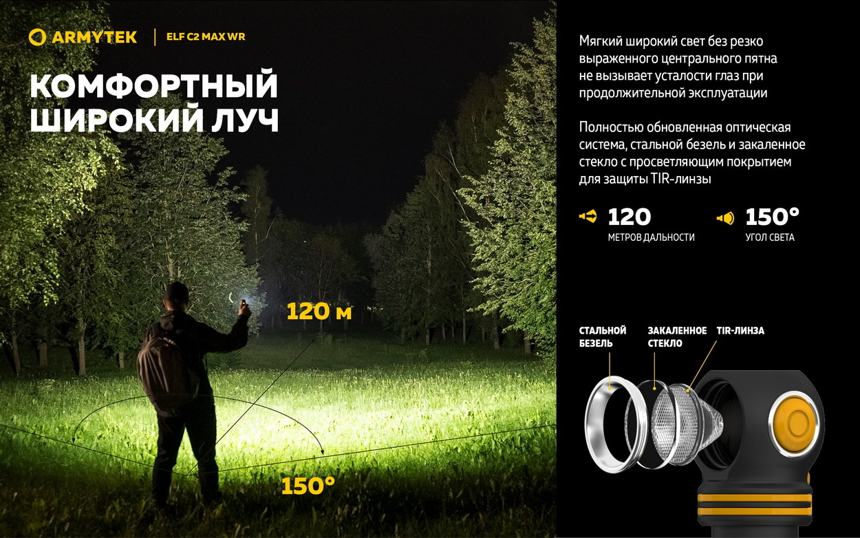 Фонарь Armytek Elf C2 Max WR USB-C Белый