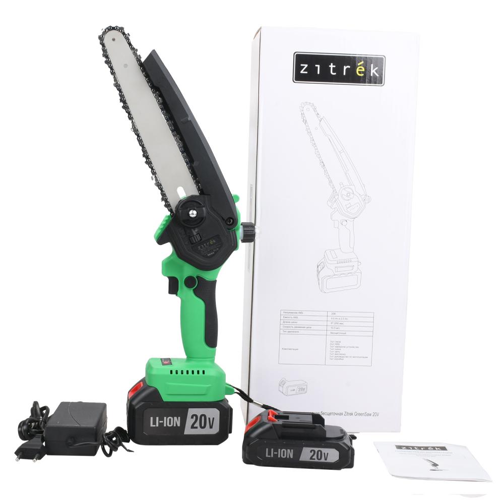 Пила цепная аккумуляторная ZITREK GreenSaw 20V 082-1858-1