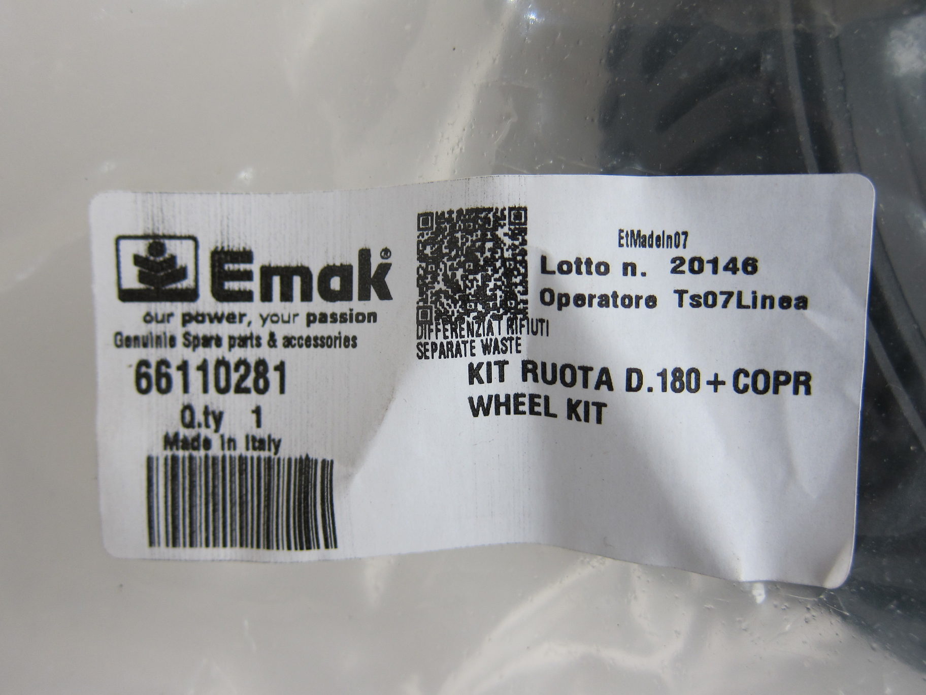 Комплект колес для газонокосилки Efco (Колесо LR 48) 66110281