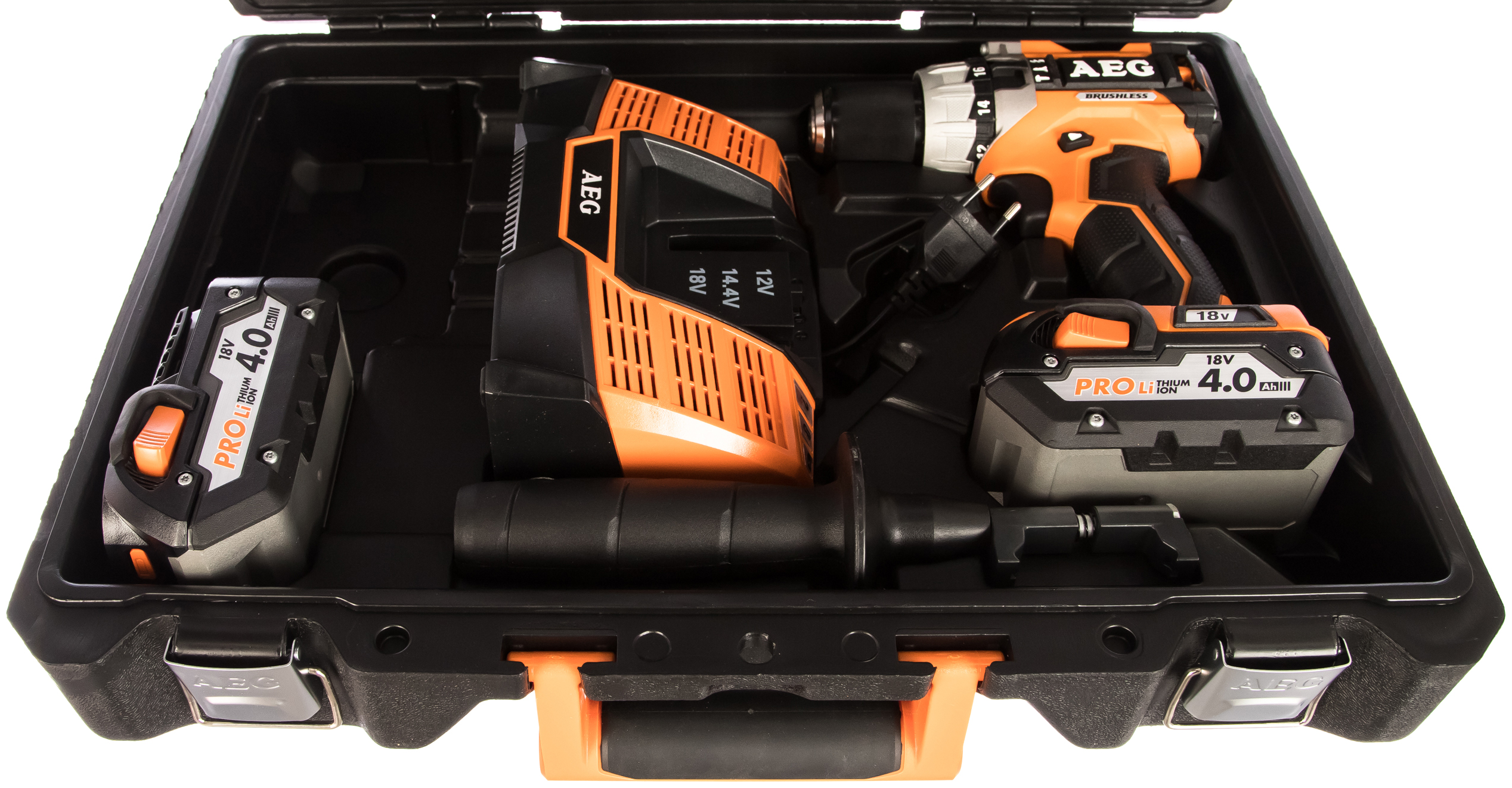 Дрель-шуруповерт ударная аккумуляторная бесщеточная AEG BSB18C2BLLI-402C