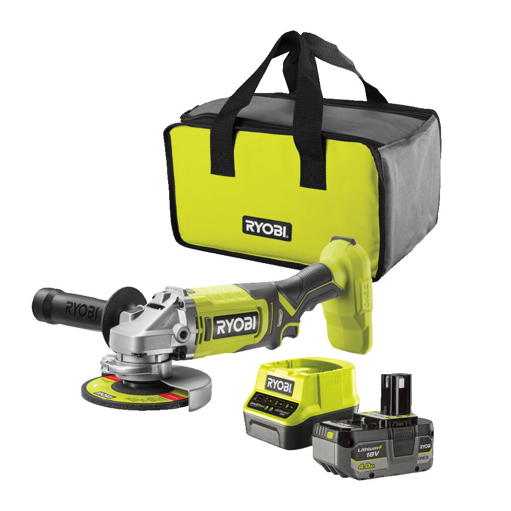 Углошлифмашина RYOBI RAG18125-1C40S система ONE +