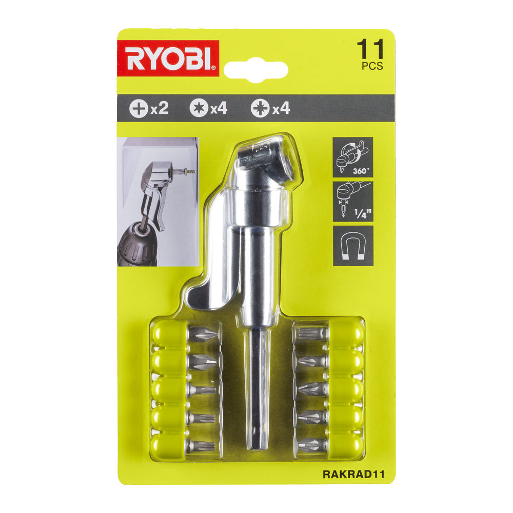 Насадка угловая с битами RYOBI RAKRAD11