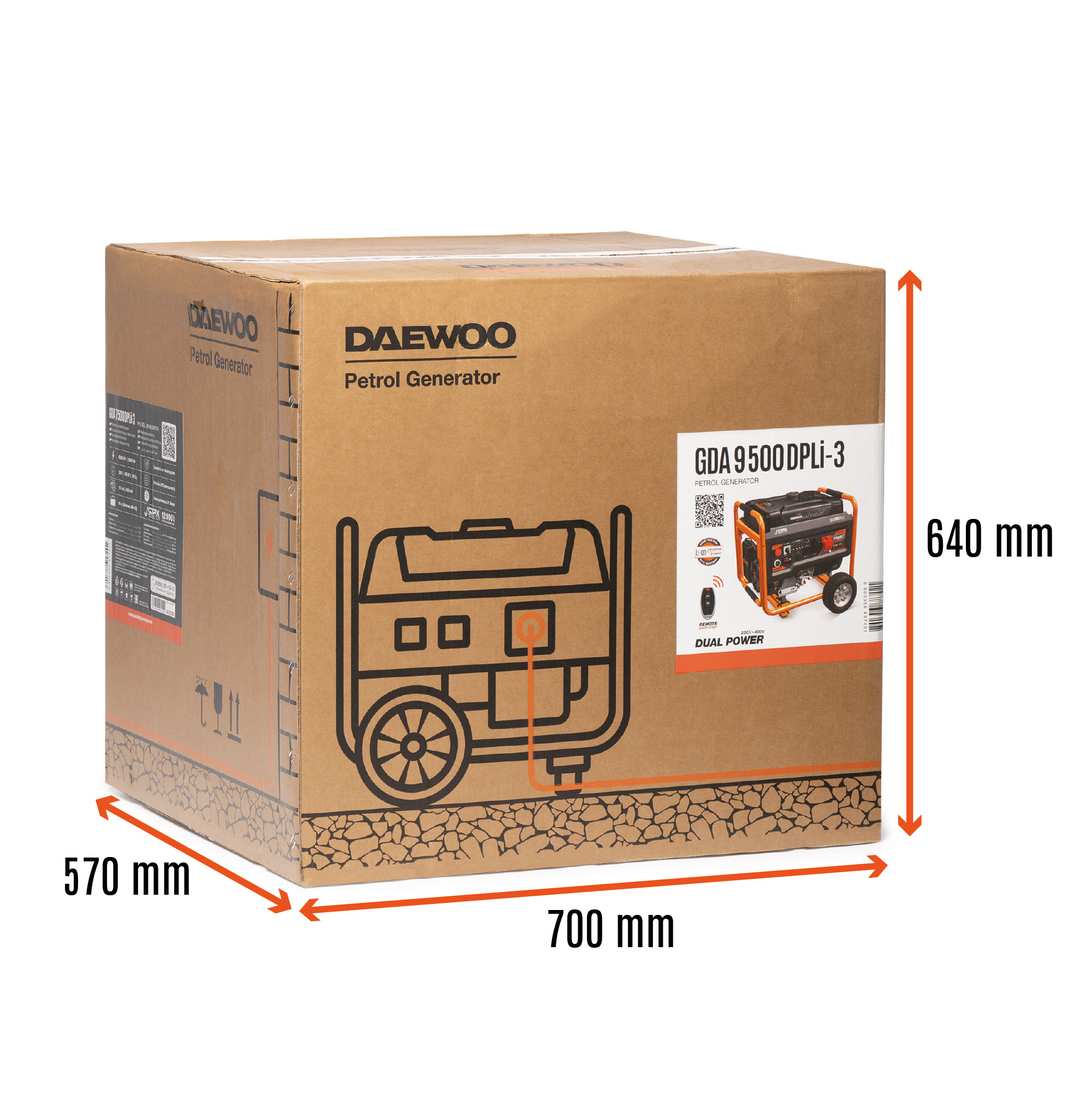 Генератор бензиновый DAEWOO GDA 9500DPLi-3