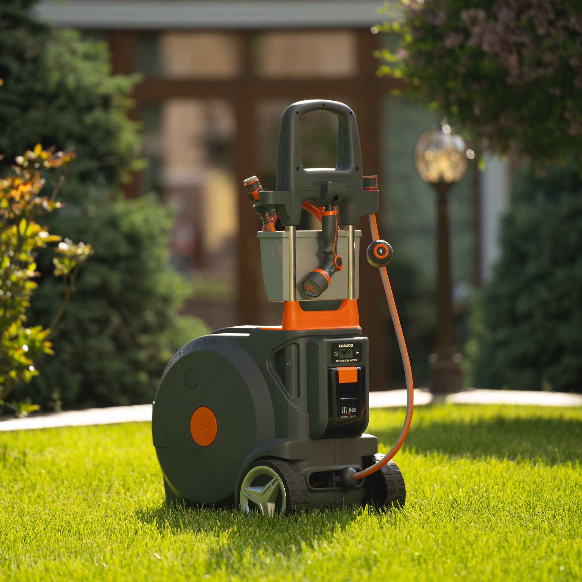 Тележка аккумуляторная Smart Cart со шлангом 40м DAEWOO DWR 4021Li Set